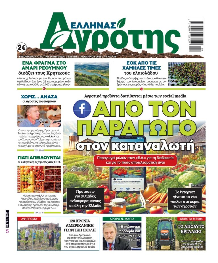 Πρωτοσέλιδο Πέμπτη 09.01.25