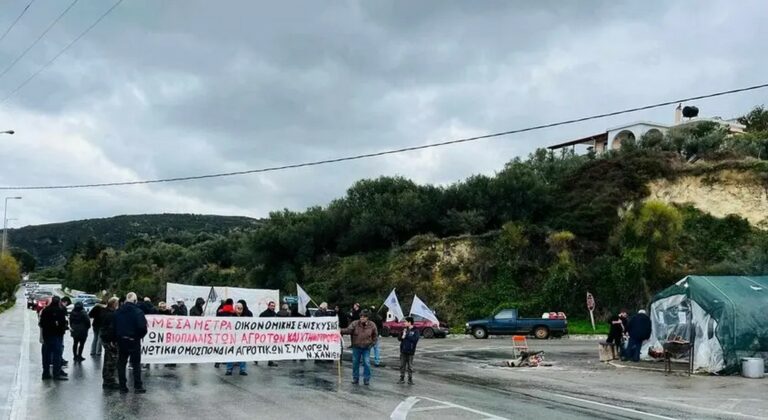 Χανιά: Οι αγρότες προγραμματίζουν συλλαλητήριο και καθημερινό αποκλεισμό του δρόμου στα Μεγάλα Χωράφια