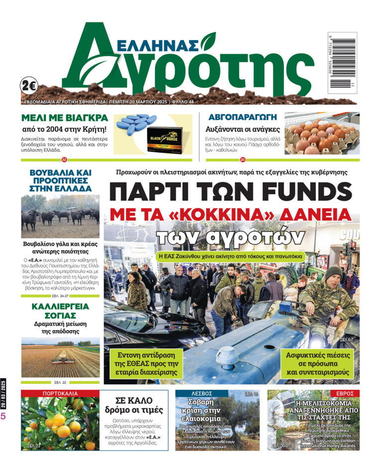 Πρωτοσέλιδο Πέμπτη 20.03.25