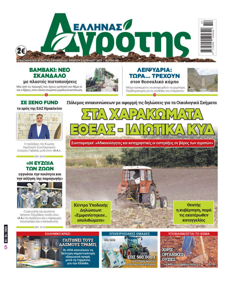 Πρωτοσέλιδο Πέμπτη 03.04.25