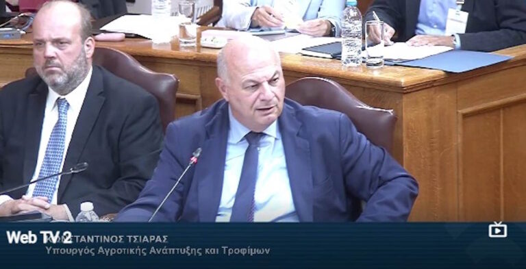 Τσιάρας στην Επιτροπή της Βουλής για την ευλογιά των αιγοπροβάτων: Η τήρηση των μέτρων βιοασφάλειας από κτηνοτρόφους και περιφερειακές αρχές δεν ήταν επαρκής
